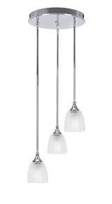 Empire 3 Light Medium Pendant 14.5 Inch Wide by Toltec - 2143-145-1025