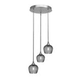 Empire 3 Light Stem Hung Medium Pendant by Toltec - 2143-BN-4602