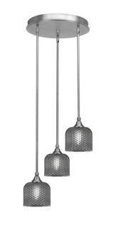 Empire 3 Light Stem Hung Medium Pendant 15 Inch Wide by Toltec - 2143-BN-4612