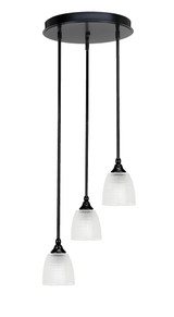 Empire 3 Light Steel Large Pendant 18.5 Inch Wide by Toltec - 2143-185-975-