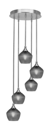 Empire 5 Light Stem Hung Medium Pendant 15.75 Inch Wide by Toltec - 2145-BN-4622