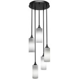 Empire 5 Light Stem Hung Medium Pendant 14.75 Inch Tall by Toltec - 2145-BN-4091