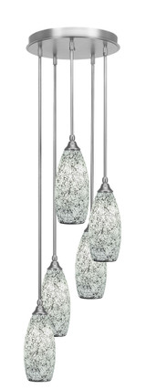 Empire 5 Light Stem Hung Medium Pendant 16.5 Inch Tall by Toltec - 2145-BN-416