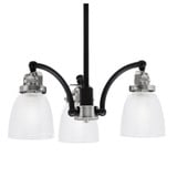Easton 3 Light Small Chandelier by Toltec 1943-MBBN-500