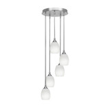 Empire 5 Light Stem Hung Steel Medium Pendant 11.25 Inch Tall by Toltec - 2145-BN-615