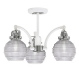 Easton 3 Light 16.25 Inch Wide Semi Flush Mount by Toltec - 1947-MBBN-5110