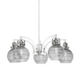 Easton 5 Light Medium Chandelier by Toltec 1945-WHBN-5110 - 1945-WHBN-5110