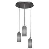 Empire 3 Light Matrix Large Pendant 18 Inch Wide by Toltec - 2183-18-1425-