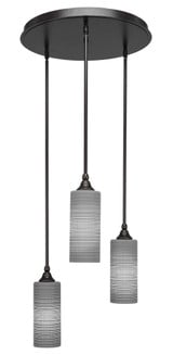 Empire 3 Light Matrix Large Pendant 18 Inch Wide by Toltec - 2183-18-1425-