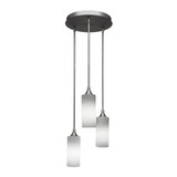 Empire 3 Light Steel Large Pendant by Toltec - 2143-185-1425-