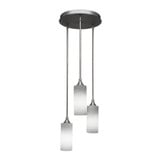 Empire 3 Light Steel Large Pendant by Toltec - 2143-185-1425-
