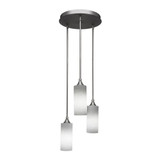 Empire 3 Light Steel Large Pendant by Toltec - 2143-185-1425-