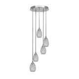 Empire 5 Light Stem Hung Steel Medium Pendant 14.25 Inch Wide by Toltec - 2145-BN-530