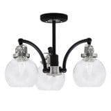 Easton 3 Light 16 Inch Wide Semi Flush Mount by Toltec - 1947-MBBN-460