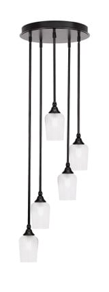 Empire 5 Light Stem Hung Medium Pendant 14.5 Inch Wide by Toltec - 2145-BN-4250