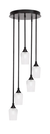 Empire 5 Light Stem Hung Medium Pendant 14.5 Inch Wide by Toltec - 2145-BN-4250