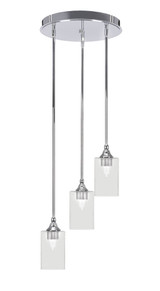 Empire 3 Light Steel Medium Pendant by Toltec - 2143-14-1125