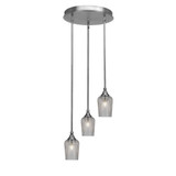 Empire 3 Light Medium Pendant 12.5 Inch Tall by Toltec - 2143-145-125