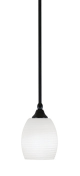 Any 1 Light Linen Glass Mini Pendant 8 Inch Tall by Toltec - 23-5-8-