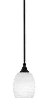 Any 1 Light Linen Glass Mini Pendant 8 Inch Tall by Toltec - 23-5-8-