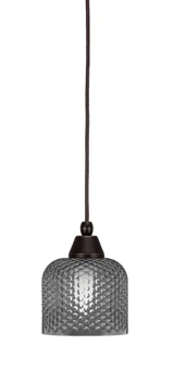 Any 1 Light Textured Glass Small Pendant 6 Inch Wide by Toltec - 22-CH-4612