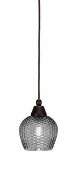 Any 1 Light Textured Glass Small Pendant 7.75 Inch Tall by Toltec - 22-CH-4602