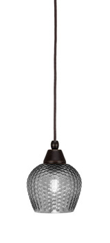 Any 1 Light Textured Glass Small Pendant 7.75 Inch Tall by Toltec - 22-CH-4602
