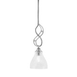 Jazz 1 Light Small Pendant 17 Inch Tall by Toltec - 232-62517