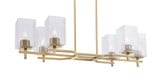 Corbin 6 Light Island 8 Inch Tall and 12.25 Inch Wide by Toltec - 2326-8-1225