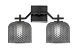 Corbin 2 Light Cylinder Bath Bar 10 Inch Tall X 15.75 Inch Length by Toltec - 2312-10-1575-CY