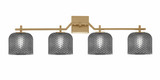 Corbin 4 Light Cylinder Bath Bar 10 Inch Tall X 35.75 Inch Length by Toltec - 2314-10-3575-CY