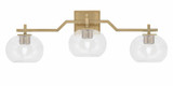 Corbin 3 Light Bath Bar 9.75 Inch Tall and 27.75 Inch Length by Toltec - 2313-975-2775