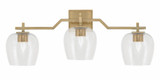 Corbin 3 Light Bath Bar 10.5 Inch Tall and 26.75 Inch Length by Toltec - 2313-105-2675