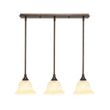Any 3 Light Pendant 26.25 Inch Length by Toltec - 25-BRZ-508
