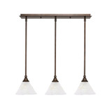 Any 3 Light Steel Pendant 27 Inch Length by Toltec - 25-BRZ-7185