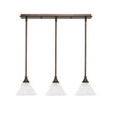 Any 3 Light Steel Pendant 27 Inch Length by Toltec - 25-BRZ-7185