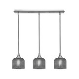 3 Light Stem Hung Linear Pendant 7.25 x 26 Inch Length by Toltec 25-BN-4612 - 25-BN-4612