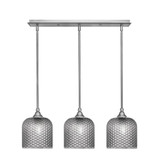 3 Light Stem Hung Linear Pendant 9.25 x 27.5 Inch by Toltec 25-BN-4912