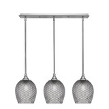 3 Light Stem Hung Linear Pendant 10.25 x 27.5 Inch by Toltec 25-BN-4902