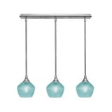 3 Light Stem Hung Linear Pendant 7.25 x 26 Inch Length by Toltec 25-BN-4625