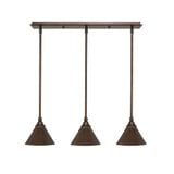 Any 3 Light Pendant 26.75 Inch Length by Toltec - 25-BRZ-421