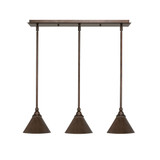 Any 3 Light Pendant 26.75 Inch Length by Toltec - 25-BRZ-421