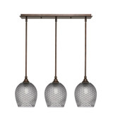 3 Light Stem Hung Linear Pendant 10.25 x 27.5 Inch by Toltec 25-BN-4902 - 25-BN-4902