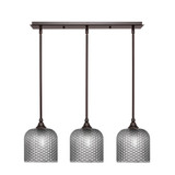 3 Light Stem Hung Linear Pendant 9.25 x 27.5 Inch by Toltec 25-BN-4912 - 25-BN-4912