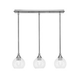 3 Light Stem Hung Linear Pendant 7 x 25.75 Inch Length by Toltec 25-BN-4100
