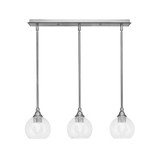 3 Light Stem Hung Linear Pendant 7 x 25.75 Inch Length by Toltec 25-BN-4100 - 25-BN-4100