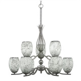 Revo 9 Light Small Chandelier by Toltec 249-1622 - 249-1622