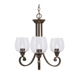 Curl 3 Light Medium Chandelier by Toltec 253-BRZ-4810