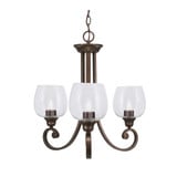 Curl 3 Light Medium Chandelier by Toltec 253-BRZ-4810 - 253-BRZ-4810