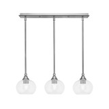 3 Light Stem Hung Linear Pendant 7.25 x 26.75 Inch by Toltec 25-BN-202 - 25-BN-202